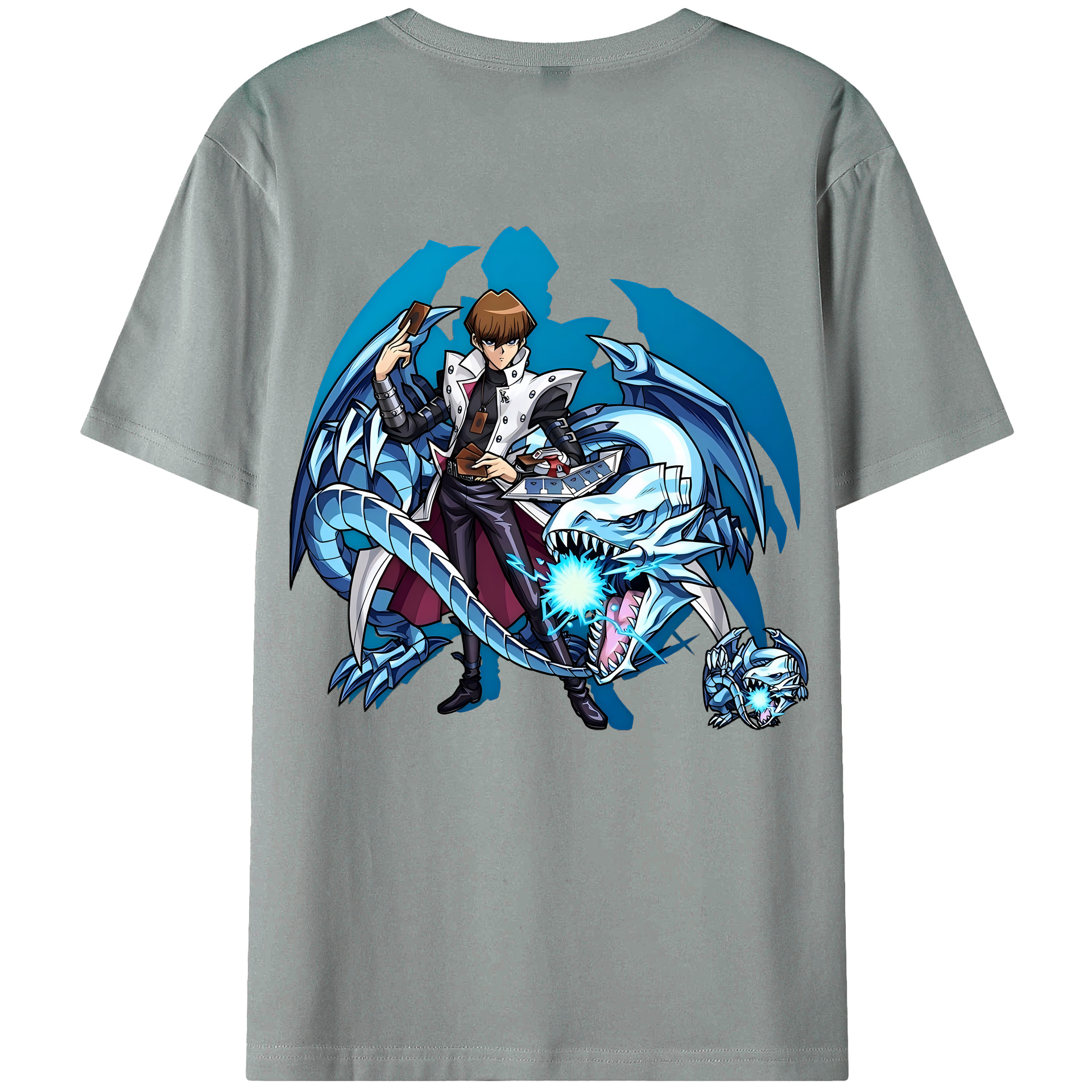 （画像用） 遊☆戯☆王 Yu-Gi-Oh! 綿100％ メンズ半袖Tシャツ（バックプリント） 通気性